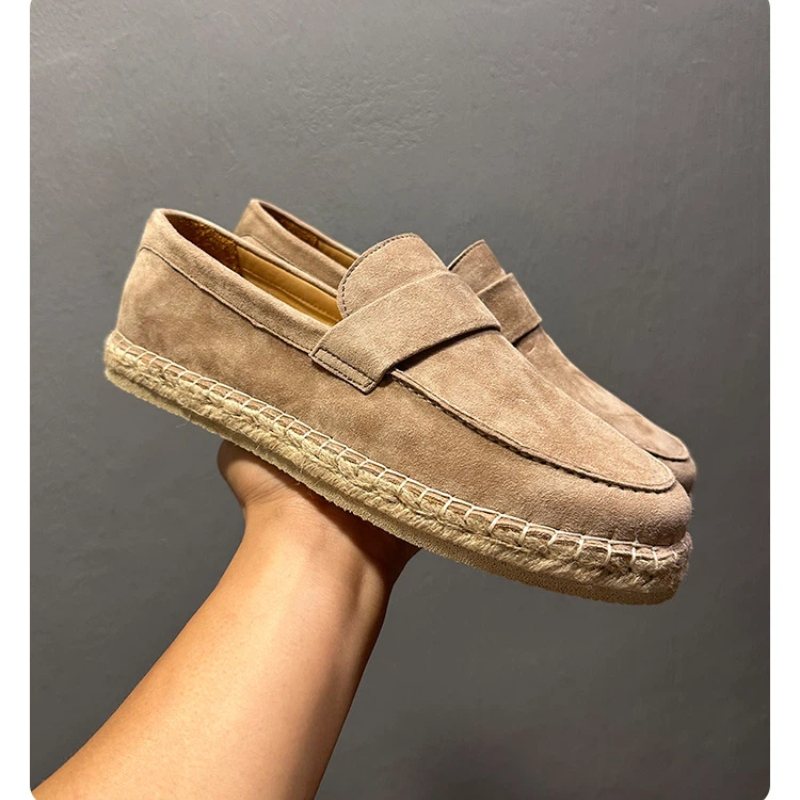 Espadrille Slip On - YETTIES Men's Breathable Sheep Suede Espadrilles