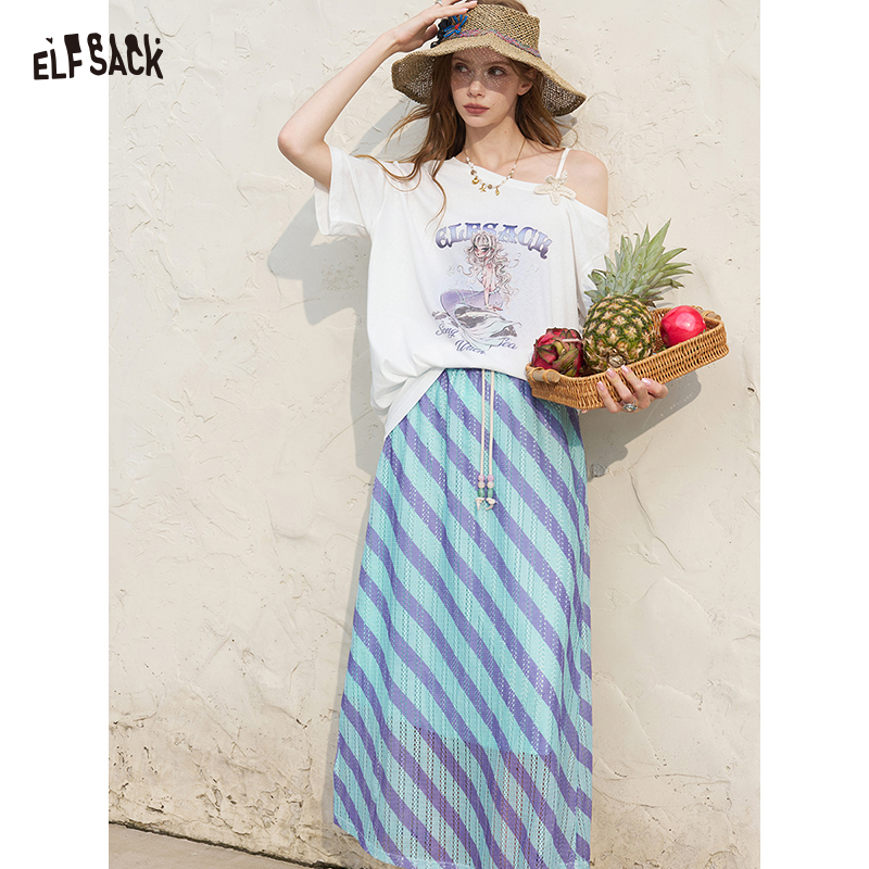 ELFSACK Women's Off Shoulder W - огляд і ціна Tee Graphic Print