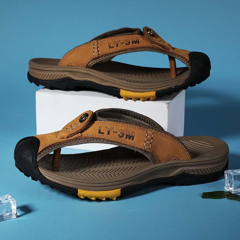 New Men's Genuine Leather Flip - огляд і ціна Flip Flop Leather Men