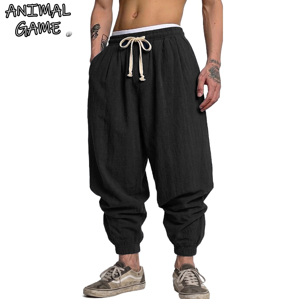 Korean Cotton Linen Trousers A - огляд і ціна Short Linen Drawstring