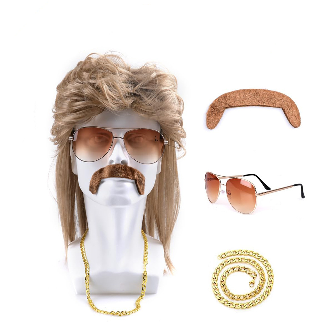 80s Disco Synthetic Wig Set Go - огляд і ціна Sunglass Retainer Cord