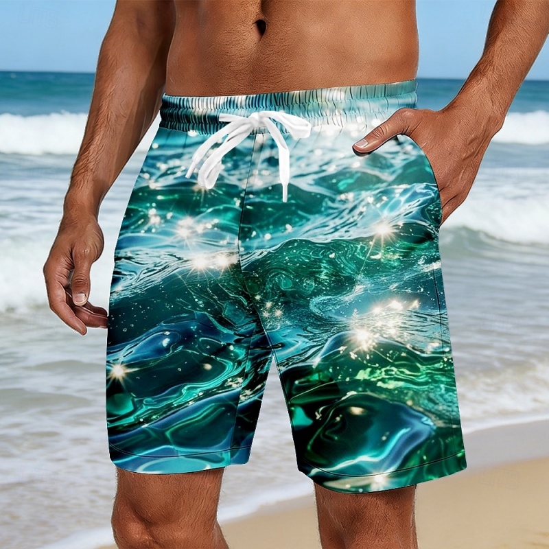 Vibrant Ocean Wave Graphic Swi - огляд і ціна Trunks Board Surf