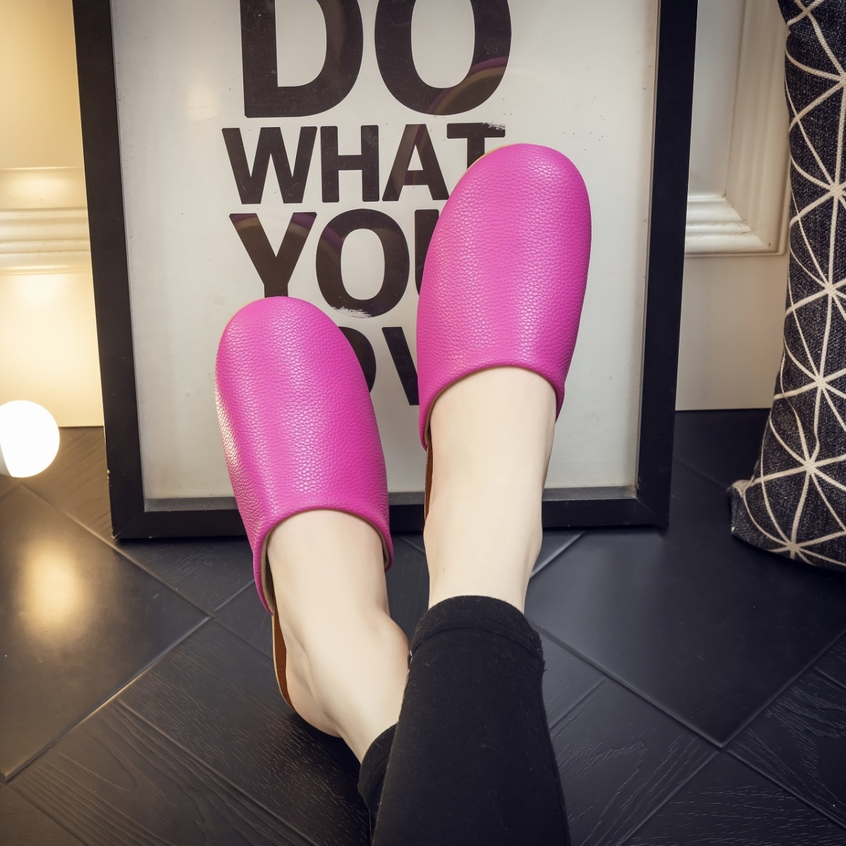Fashion black leather slippers - огляд і ціна Flip Flop Leather Men