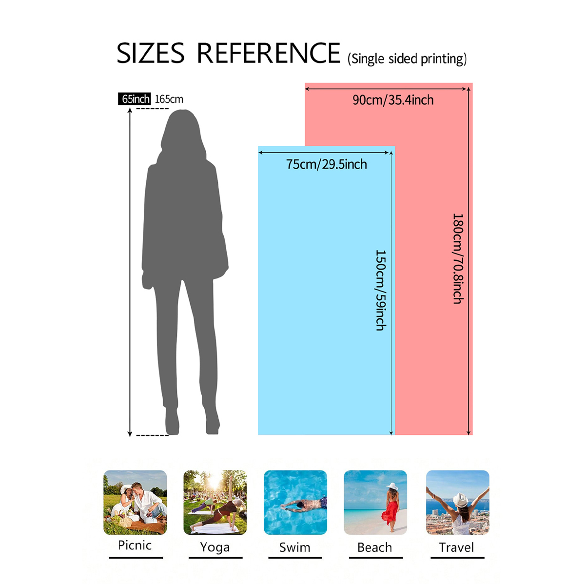 1pc fashionable colorful strip - огляд і ціна Beach Towel Large