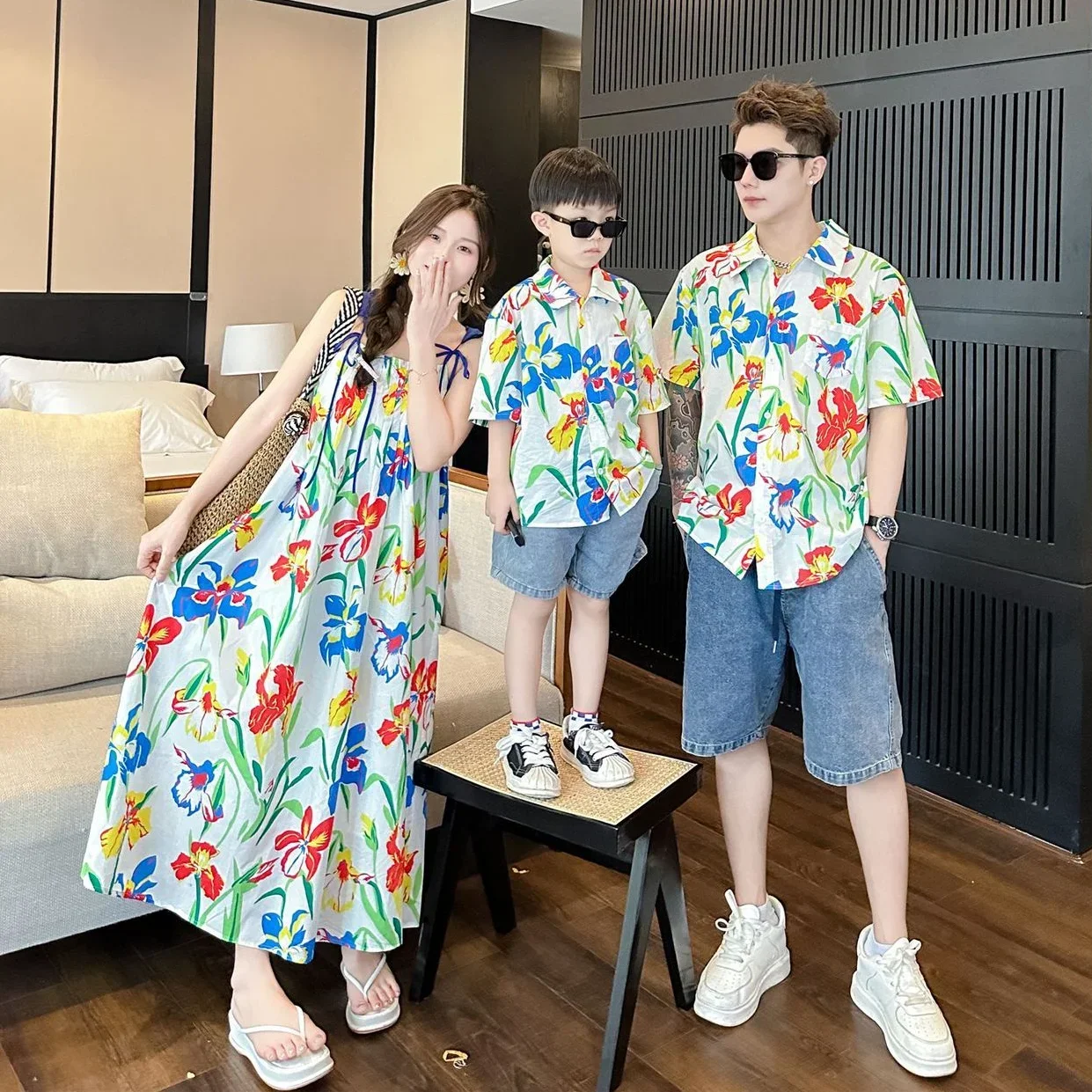 VacationClothes Korean Mommy a - огляд і ціна Resort Shirt Floral