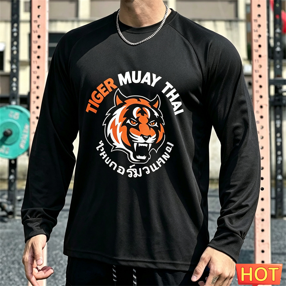 Muay Thai Men's Long sleeved T - огляд і ціна Tee Graphic Print