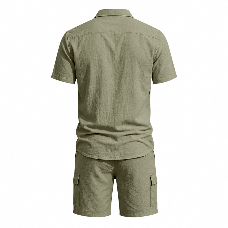 Men Summer American Linen Two  - огляд і ціна Short Linen Drawstring