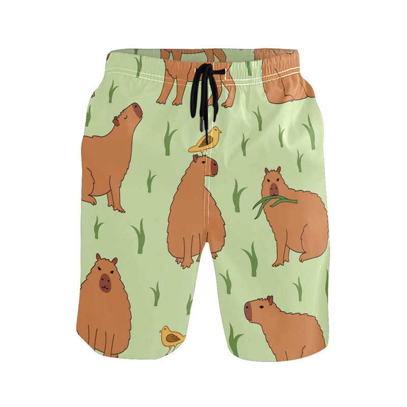 Cartoon Animal 3d Print Capyba - огляд і ціна Trunks Board Surf